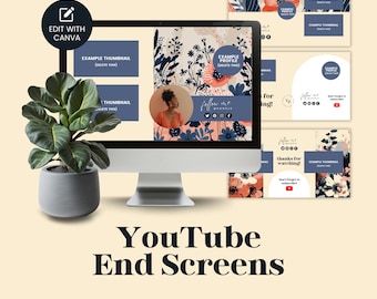 YouTube End Screen Youtube Outro Bearbeitbare Canva Vorlagen Content Ersteller Youtube Intro YouTube End Tag Video Marketing Youtube Marketing