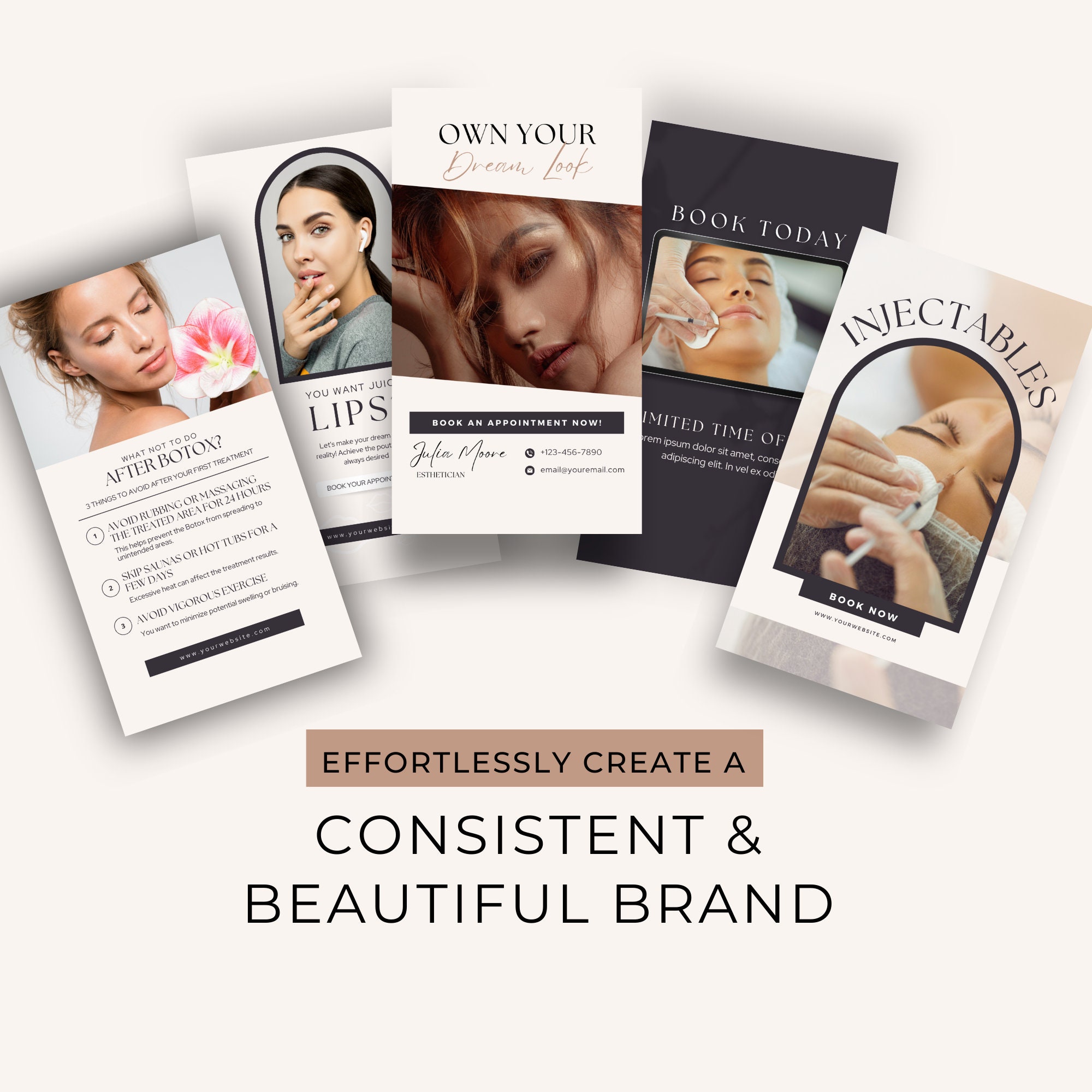 Nurse Injector Social Media Canva Instagram Templates Esthetician ...