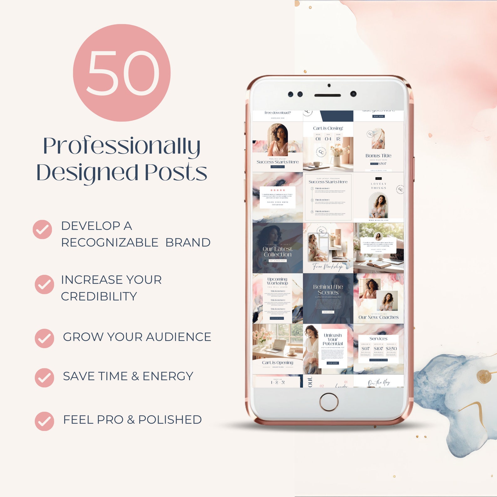 Coach Instagram Canva Template, Course Creator Insta, INSTANT DIGITAL ...