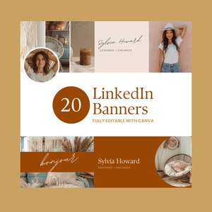 LinkedIn Banner Canva Template Linkedin Profile Personal Branding Professional Linkedin Banner  Editable Linkedin Cover Banner EH019