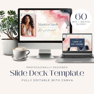 Online Course Slide Deck Template, Webinar Template, Course Creator Template, Masterclass Template, Presentation Template, Course Template