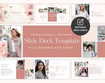 Webinar Canva Slide Template Webinar Presentation Course Creator Slide Deck Masterclass Template  Editable Slide Deck Template Entrepreneur