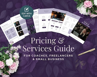 Service and Pricing Guide Canva Template Client Onboarding Price List Template Client Welcome Guide Editable Template Pricing Proposal