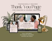 Thank You Template Web Page Program Course Womens Wellness Coaching Next Steps Canva Landing Page Menopause Hormone Health Website