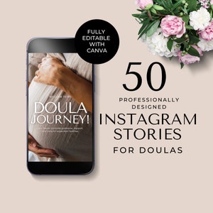 Doula Instagram Stories Editable Canva Template Postpartum Doula Lactation Consultant Birth Worker Doula Marketing Doula Social Media