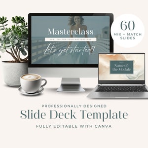 Online Course Slide Deck Template, Webinar Template, Course Creator Template, Masterclass Template, Presentation Template, Course Template