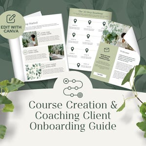 Onboarding Guide for Coaches Client Welcome Packet Coaching Template New Client Service Guide Editable Business Tools Canva Resources Kit