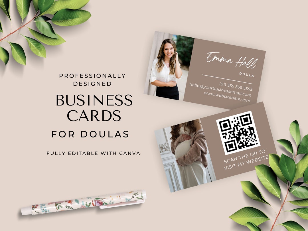 Doula Business Card Lactation Consultant Birth Worker Editable Canva ...