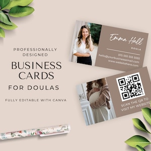 Doulas Visitenkarte Stille Begleiterin Geburtshelferin Editierbare Canva Template Postpartum Doula Marketing Doula Business