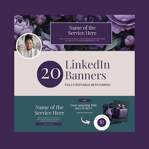 Coach LinkedIn Canva Editable Template Course Creator Profile Personal Branding Professional Linkedin Banner Cover Online Entrepreneur
