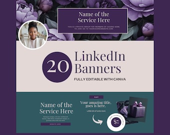 Coach LinkedIn Canva Editable Template Course Creator Profile Personal Branding Professional Linkedin Banner Cover Online Entrepreneur