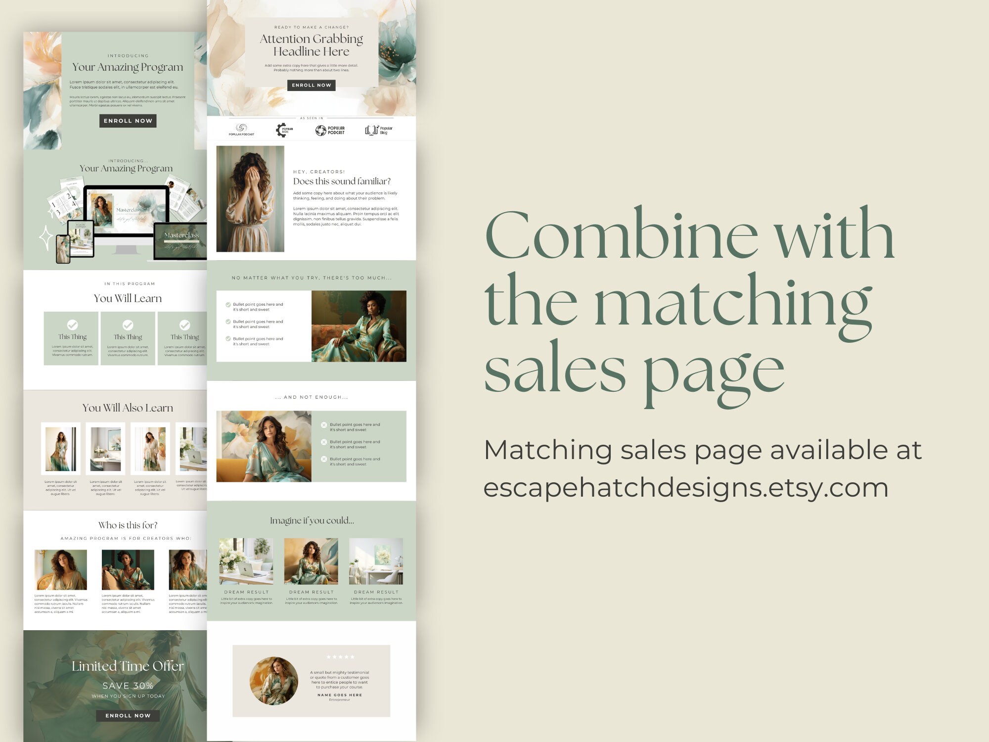 Thank You Page Canva Template, Canva Web Page, Course Thank You Page ...