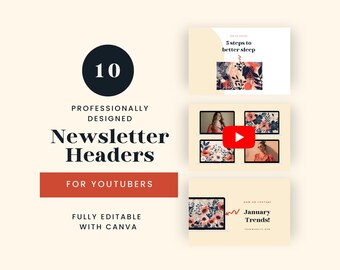 YouTuber Email Newsletter Canva Template Email Marketing Email Headers Content Creator Email Marketing Influencer Email Tik Tok Marketing