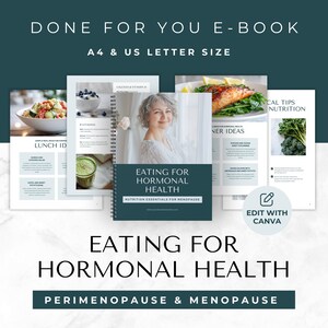 Perimenopause Wechseljahre Ernährung Ebook Gesundheitscoach-Handbuch Wellness-Tipps für das Hormongleichgewicht Gesundheitscoach-Tipps Bearbeitbare Canva-Vorlage