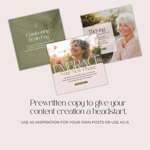 Menopause Instagram Template Hormone Social Media Post Womens Health Coach Canva Posts Nutrition Wellness Perimenopause HRT Naturopath