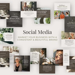 Menopause Coach Bundle, Womens Wellness, Hormonal Health, Editable Canva Template, Social Media Kit, Done-for-you e-book, 1 Page Website