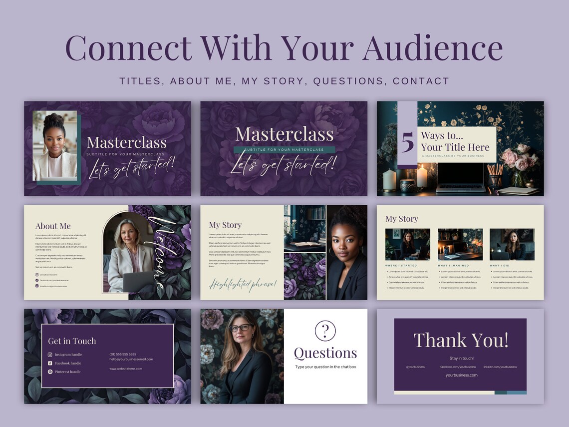 Webinar Slide Deck Canva Templates Online Course Presentation Course ...