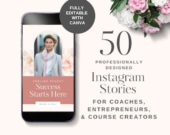 Histoires Instagram pour les coachs des créateurs de cours Histoires Instagram modifiables Modèles d'histoires Instagram Abonnés IG Entrepreneur Réseaux sociaux