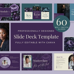 Webinar Slide Deck Canva Templates Online-Course-Präsentation Kursersteller-Meisterklasse Folien Marketing & Business-Pitch-Deck-Coaches