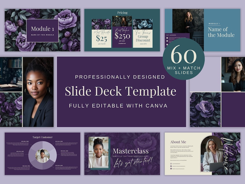 inar Slide Deck Canva Templates Online Course Presentation Course