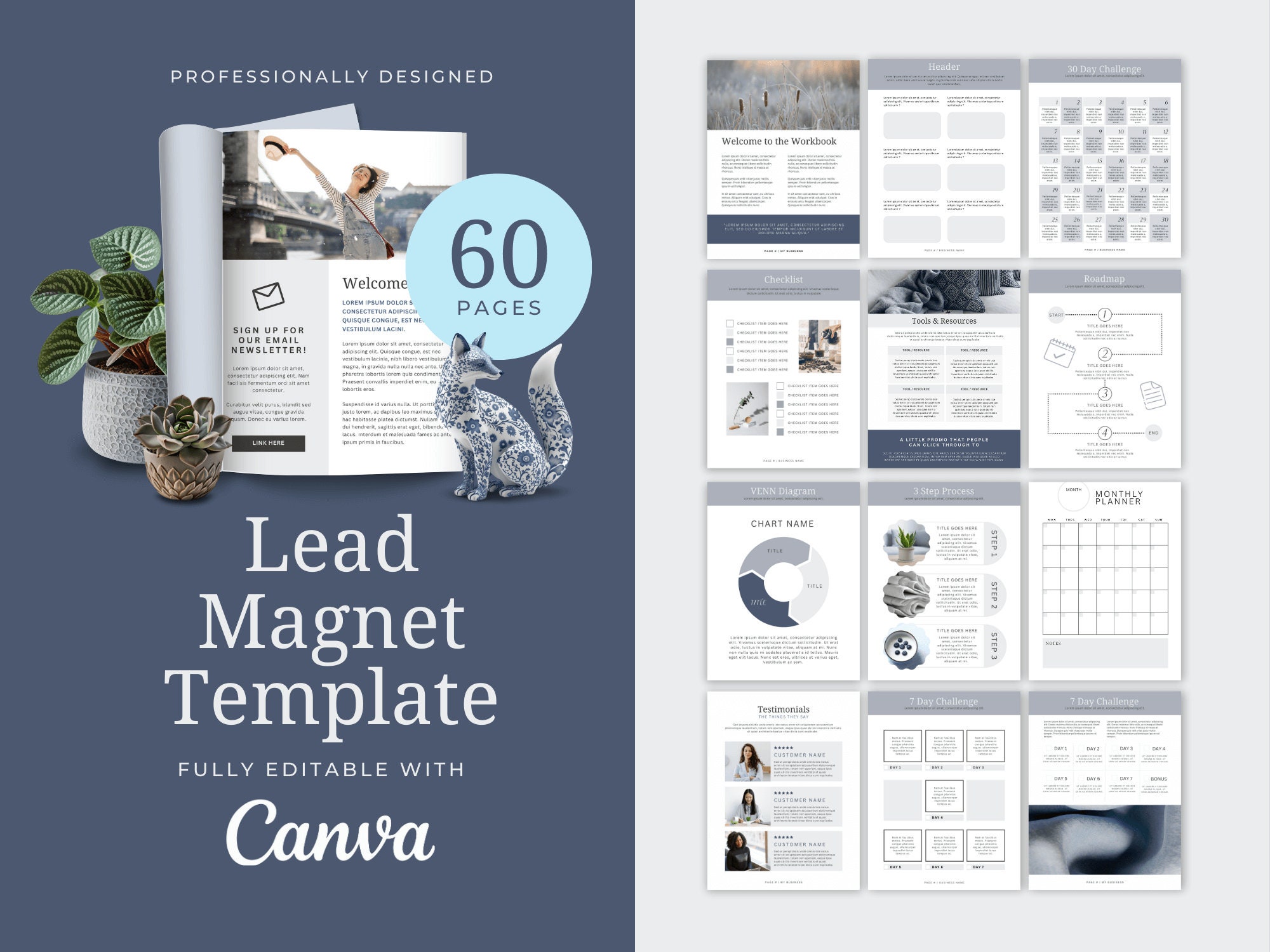 Lead Magnet Canva Template, INSTANT DIGITAL DOWNLOAD, Lead Generator ...