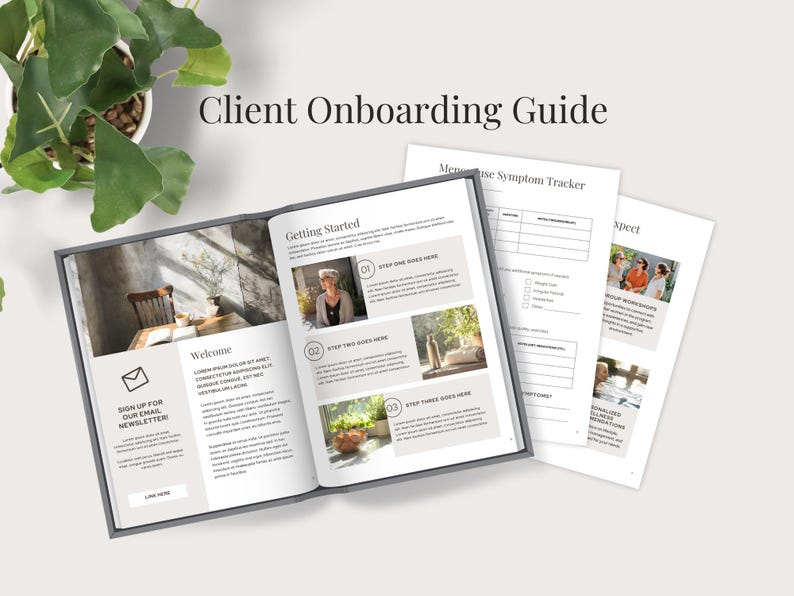 Menopause Coach Bundle, Womens Wellness, Hormonal Health, Editable Canva Template, Social Media Kit, Done-for-you e-book, 1 Page Website