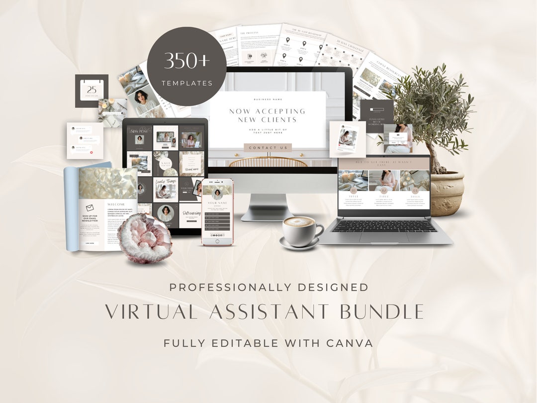 Virtual Assistant Bundle VA Starter Kit Editable Canva Templates ...