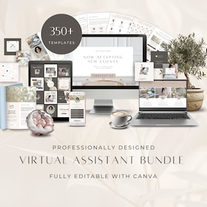 Virtual Assistant Bundle VA Starter Kit Editable Canva Templates Virtual Assistant Instagram Templates Virtual Assistant Packet VA Business