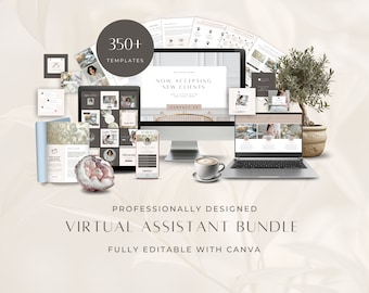 Virtual Assistant Bundle VA Starter Kit Editable Canva Templates Virtual Assistant Instagram Templates Virtual Assistant Packet VA Business