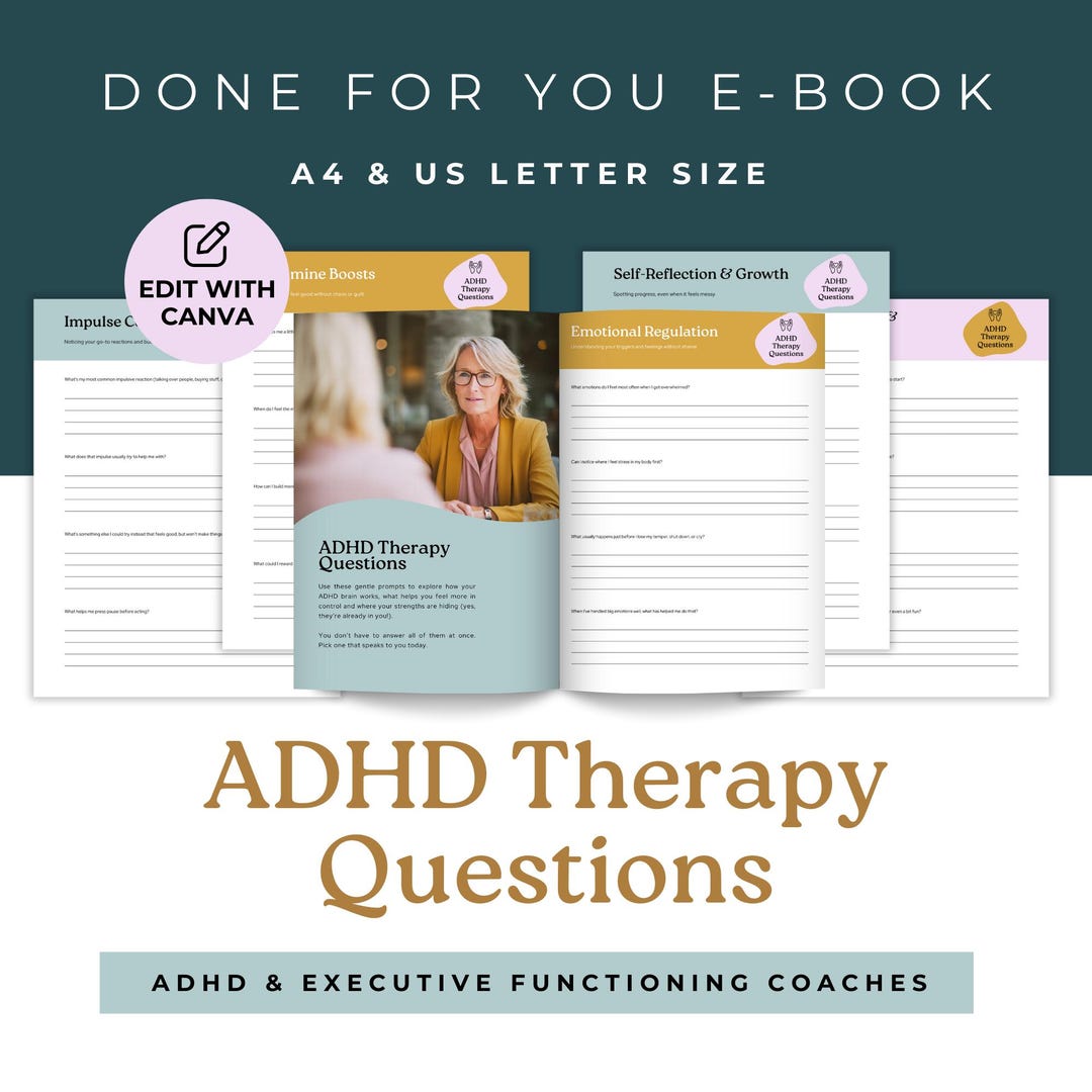 ADHD Therapy Questions Coping Strategies Emotional Regulation Self ...