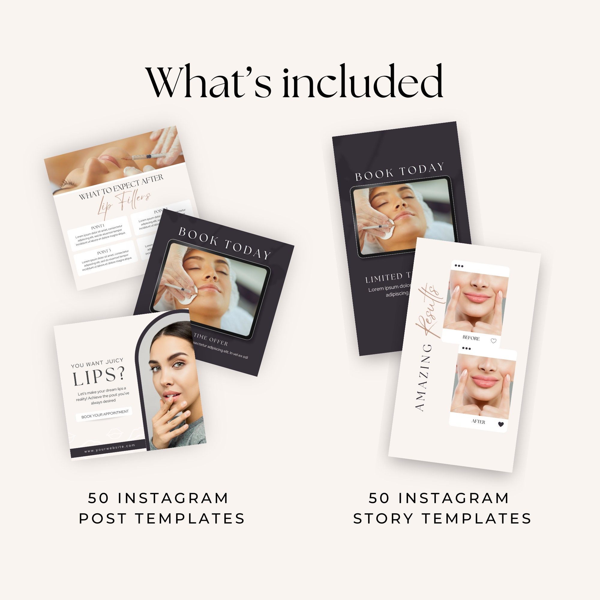 Nurse Injector Social Media Canva Instagram Templates Esthetician ...