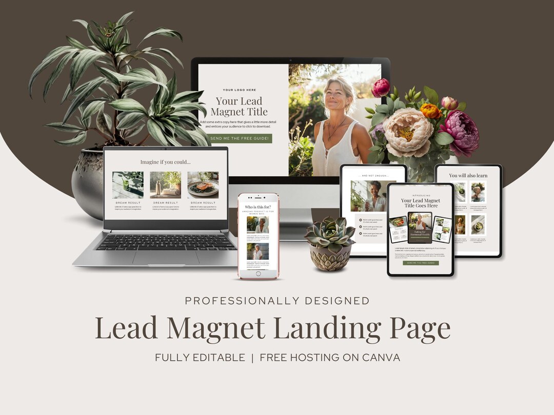 Lead Magnet Landing Page Single Digital Product Website Mini Website ...