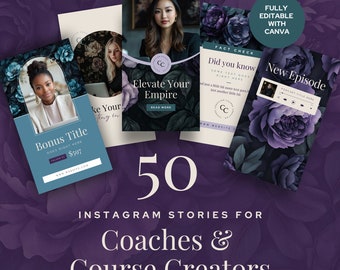 Creatore di corsi Instagram Stories Coaching Marketing su Instagram Post modificabili su Canva Estetica Instagram Social Media Manager Business Coach