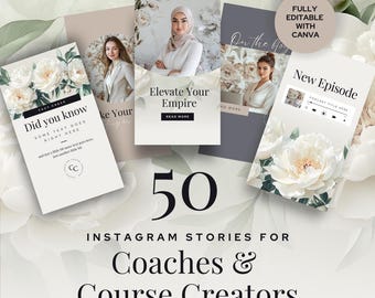Course Creator Instagram Stories Coaching Program IG Marketing Editable Canva Template Social Media Instagram Story Promote Online Course