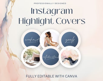 Portadas destacadas de Instagram, DESCARGA DIGITAL INSTANTÁNEA, Iconos destacados de la historia de Instagram, Aspectos destacados de Ig estéticos, Iconos de historias de Ig con tinta de alcohol