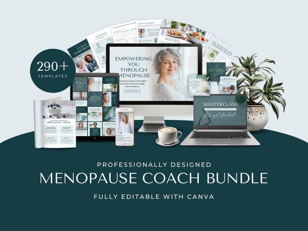 Menopause Coach Bundle Womens Wellness Hormonal Health Editable Canva ...