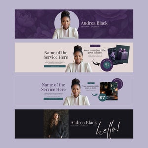 Coach LinkedIn Canva Editable Template Course Creator Profile Personal Branding Professional Linkedin Banner Cover Online Entrepreneur