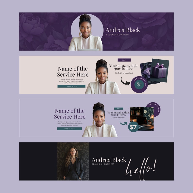Coach LinkedIn Canva Editable Template Course Creator Profile Personal Branding Professional Linkedin Banner Cover Online Entrepreneur