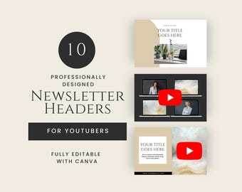 YouTuber Email Newsletter Canva Template Email Marketing Email Headers Content Creator Email Marketing Influencer Email Tik Tok Marketing