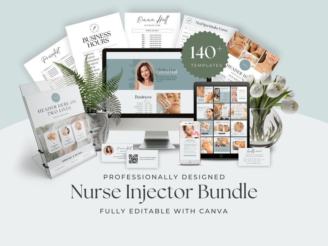 Nurse Injector Templates Esthetician Med Spa Canva Templates Social ...