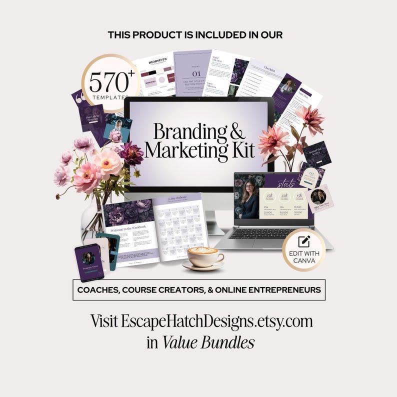 Coach LinkedIn Canva Editable Template Course Creator Profile Personal Branding Professional Linkedin Banner Cover Online Entrepreneur image 7