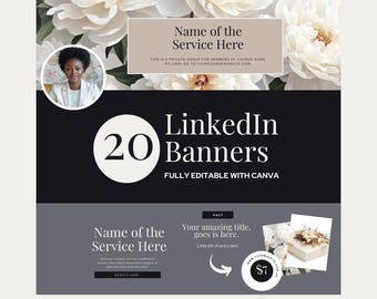 Coach LinkedIn Canva Editable Template Course Creator Profile Personal Branding Professional Linkedin Banner Cover Online Entrepreneur