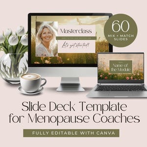 Webinar Slide Deck Menopause Coaches Canva Presentation Template Slides Coaching Decks Editable Service Provider Sales Funnel Wellness