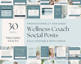 Wellness Coach Instagram Template Mindset Social Media Post Health Coach Canva Template Mindfulness Coach Holistic Health Spiritual Coach
