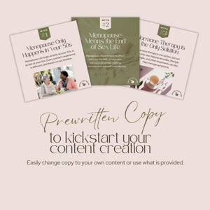 Instagram Carousel Templates for Menopause Coaches Hormone Social Media Womens Health Canva Nutrition Wellness Coach Naturopath HRT