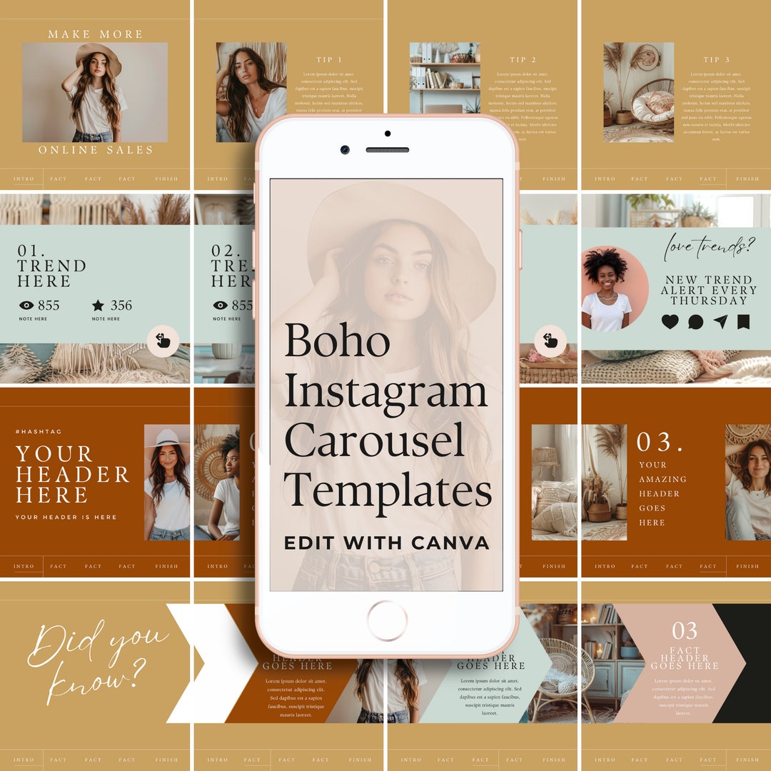 Social Media Instagram Carousel Templates for Canva Seamless Marketing ...