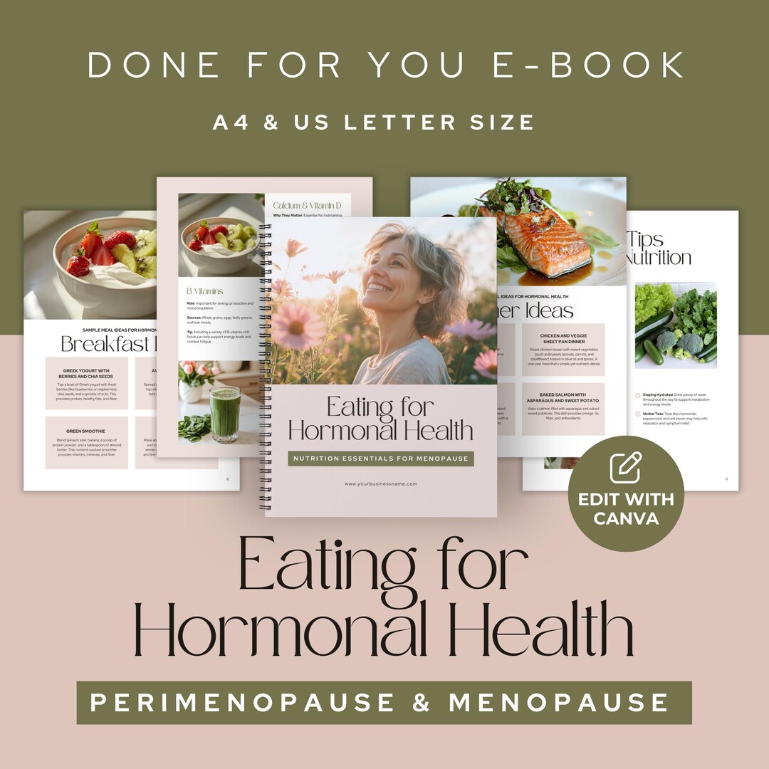 Menopause Health Coach Ebook Template Nutrition Hormone Wellness Guide ...