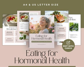 Modèle de livre électronique Coach santé ménopause Guide de bien-être, hormones nutritionnelles, périménopause - Fait pour vous, Santé des femmes modifiable Modèle Canva