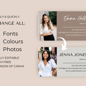 Doula Business Card Lactation Consultant Birth Worker Editable Canva Template Postpartum Doula Marketing Doula Business