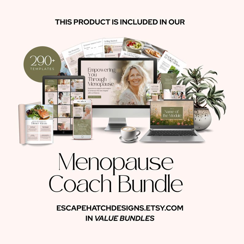 Menopause Instagram Template Hormone Social Media Post Womens Health Coach Canva Posts Nutrition Wellness Perimenopause HRT Naturopath image 8
